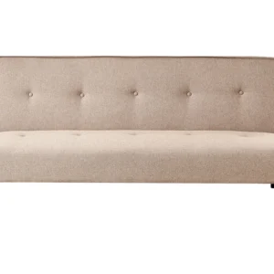 Design Premium Sofá-cama de 3 lugares em tecido creme VISBY