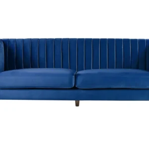 Estofado em Veludo Fabric Sofa Navy Azul ARVIKA