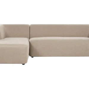 Estofado em Veludo Right Hand Fabric Corner Sofa Cor creme LAXA