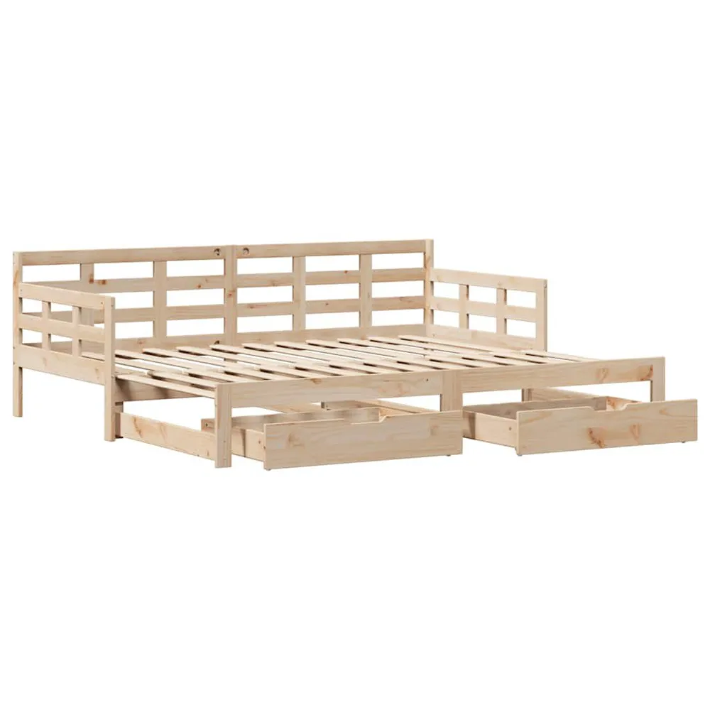 Estofado em Veludo Sofá-cama com gavetão e gavetas sem colchão 90x190 cm