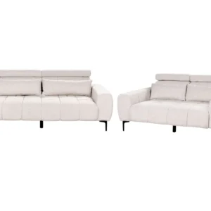 Fabric Living Room Set Tom neutro VEGAMO