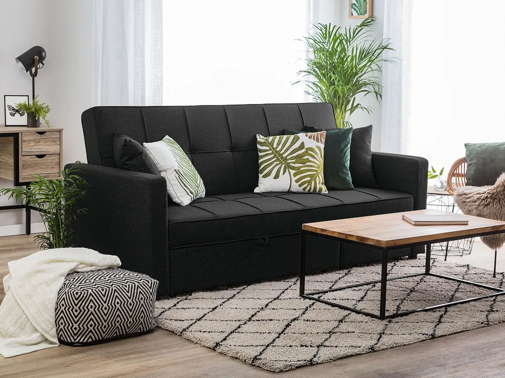 Fabric Sofa Bed Carvão GLOMMA