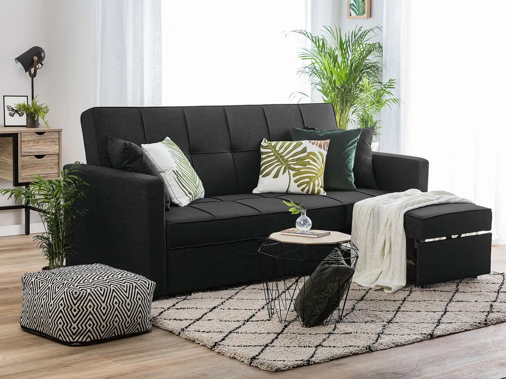 Fabric Sofa Bed Carvão GLOMMA