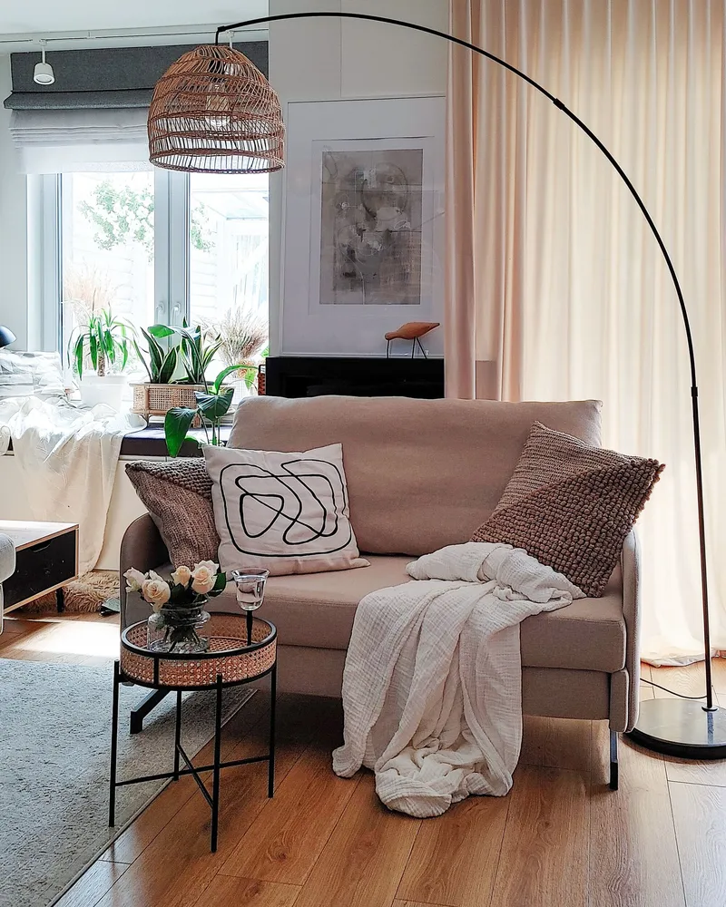 Fabric Sofa Bed Cor creme BELFAST