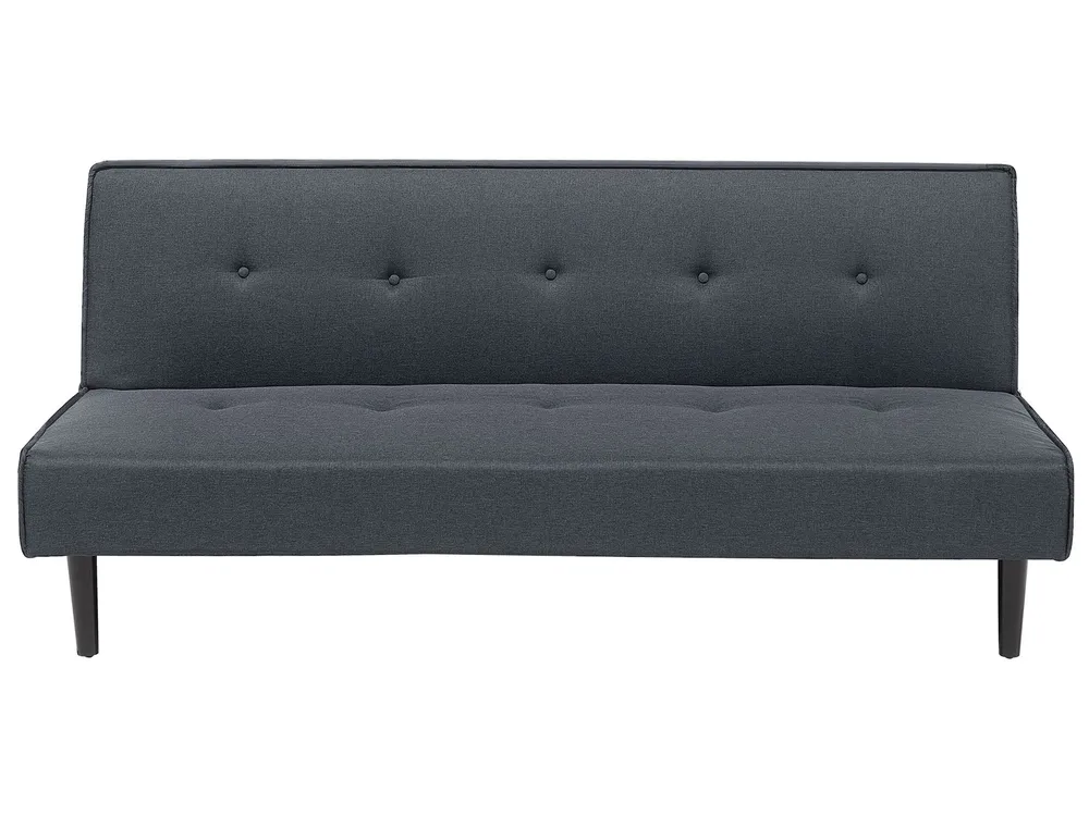 Fabric Sofa Bed Dark Grey VISBY 3 Lugares