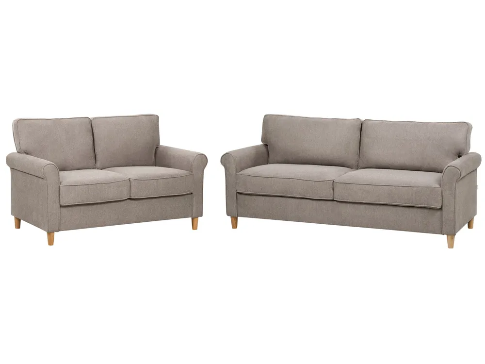 Fabric Sofa Set Light Chocolate RONNEBY | Entrega Rápida