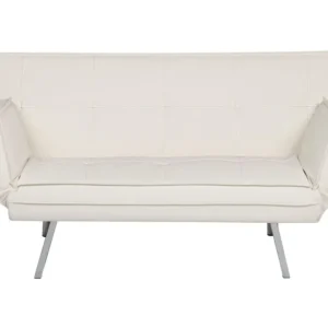Faux Leather Sofa Bed White BRISTOL