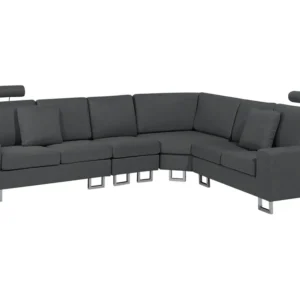 Left Hand Corner Fabric Sofa Dark Grey STOCKHOLM para Assistir TV