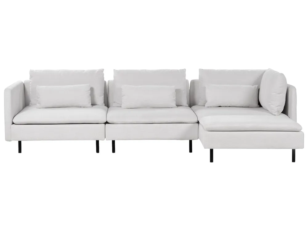 Left Hand Encaixável Fabric Corner Sofa Grey EGERIS
