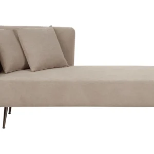 Left Hand Fabric Chaise Lounge Tom neutro RIOM com 3 Portas de Correr