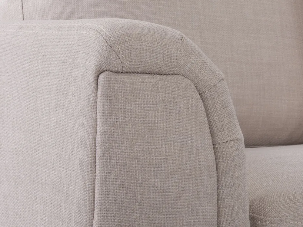 Left Hand Fabric Corner Sofa Ottoman Cor creme OSLO Compatível com TV de 65"