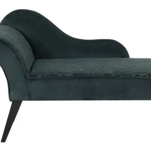 Left Hand Velvet Chaise Lounge Esmeralda BIARRITZ