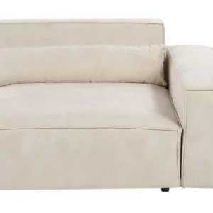 Left Hand Velvet Corner Seat Bege claro HELLNAR