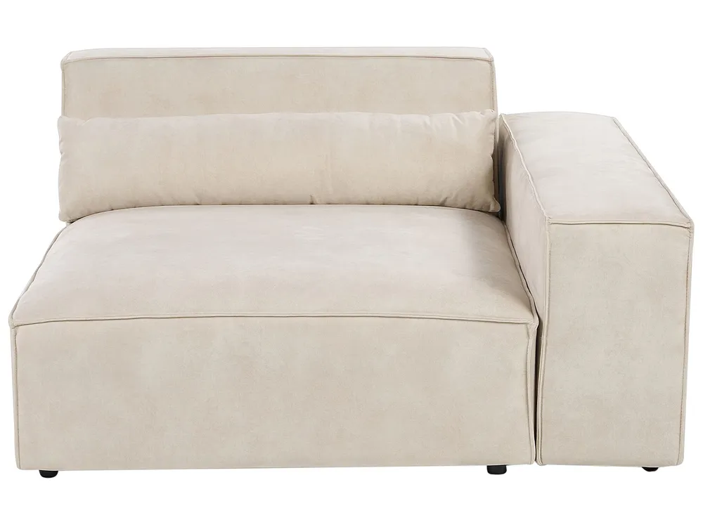 Left Hand Velvet Corner Seat Bege claro HELLNAR