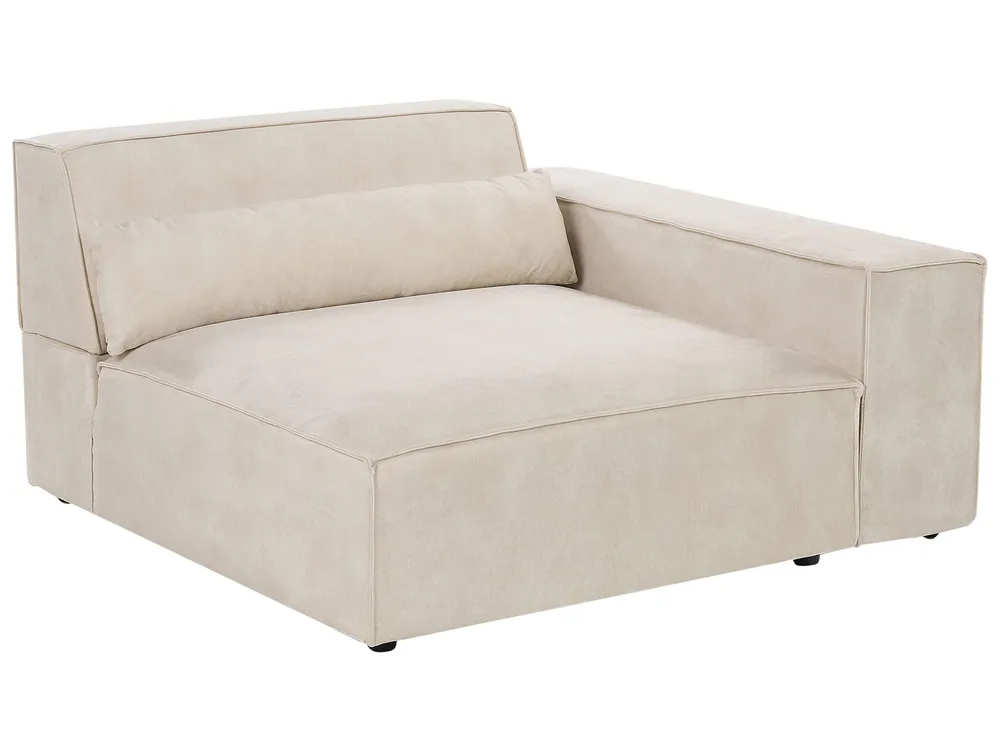 Left Hand Velvet Corner Seat Bege claro HELLNAR