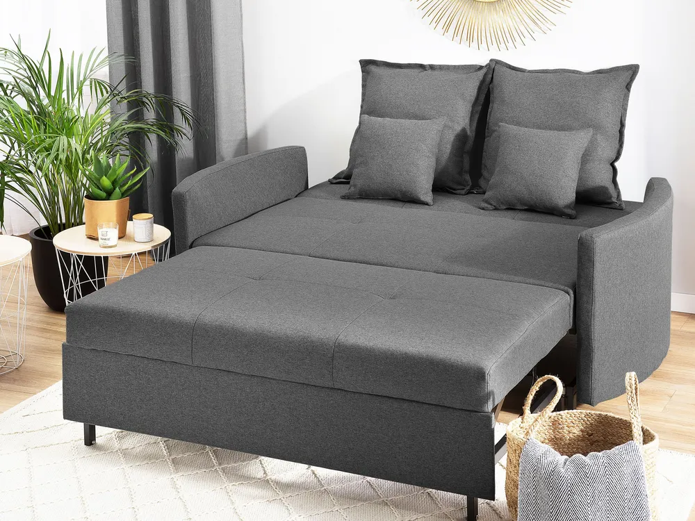 Mesa de Centro Fabric Sofa Bed Grey HOVIN