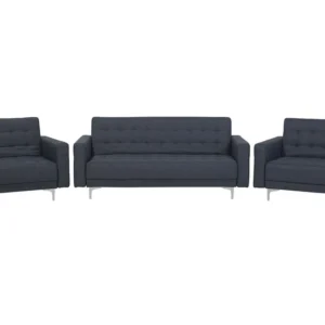 Modular Fabric Living Room Set Dark Grey ABERDEEN