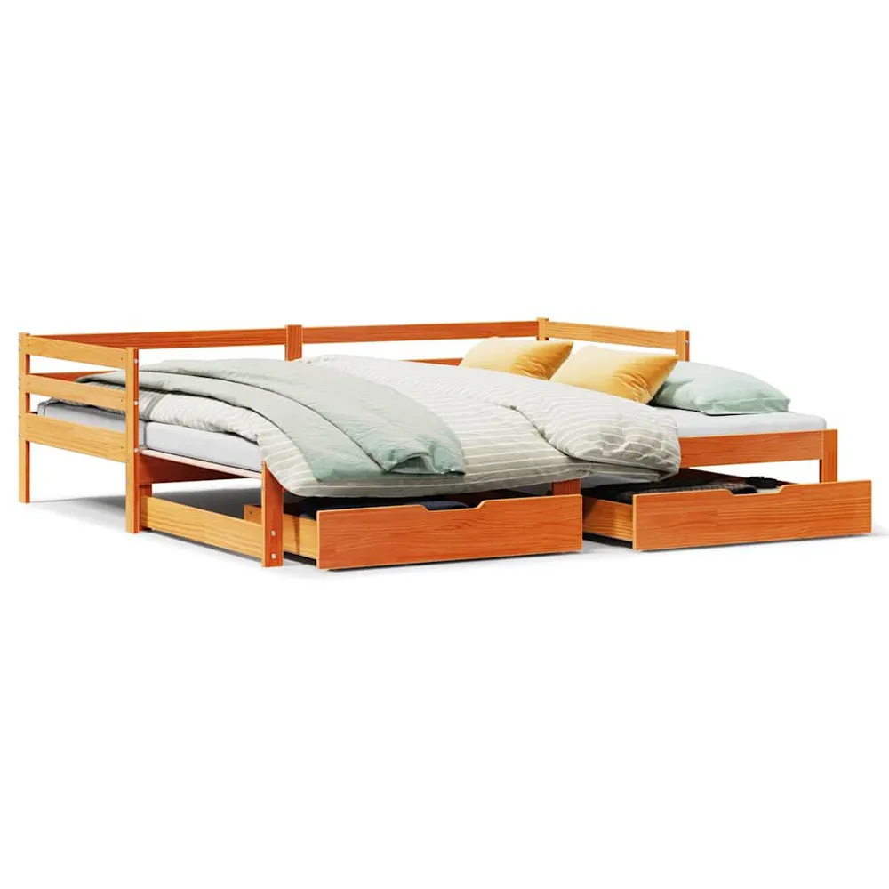 Poltrona Reclinável Sofá-cama com gavetão e gavetas 90x190 cm madeira de pinho