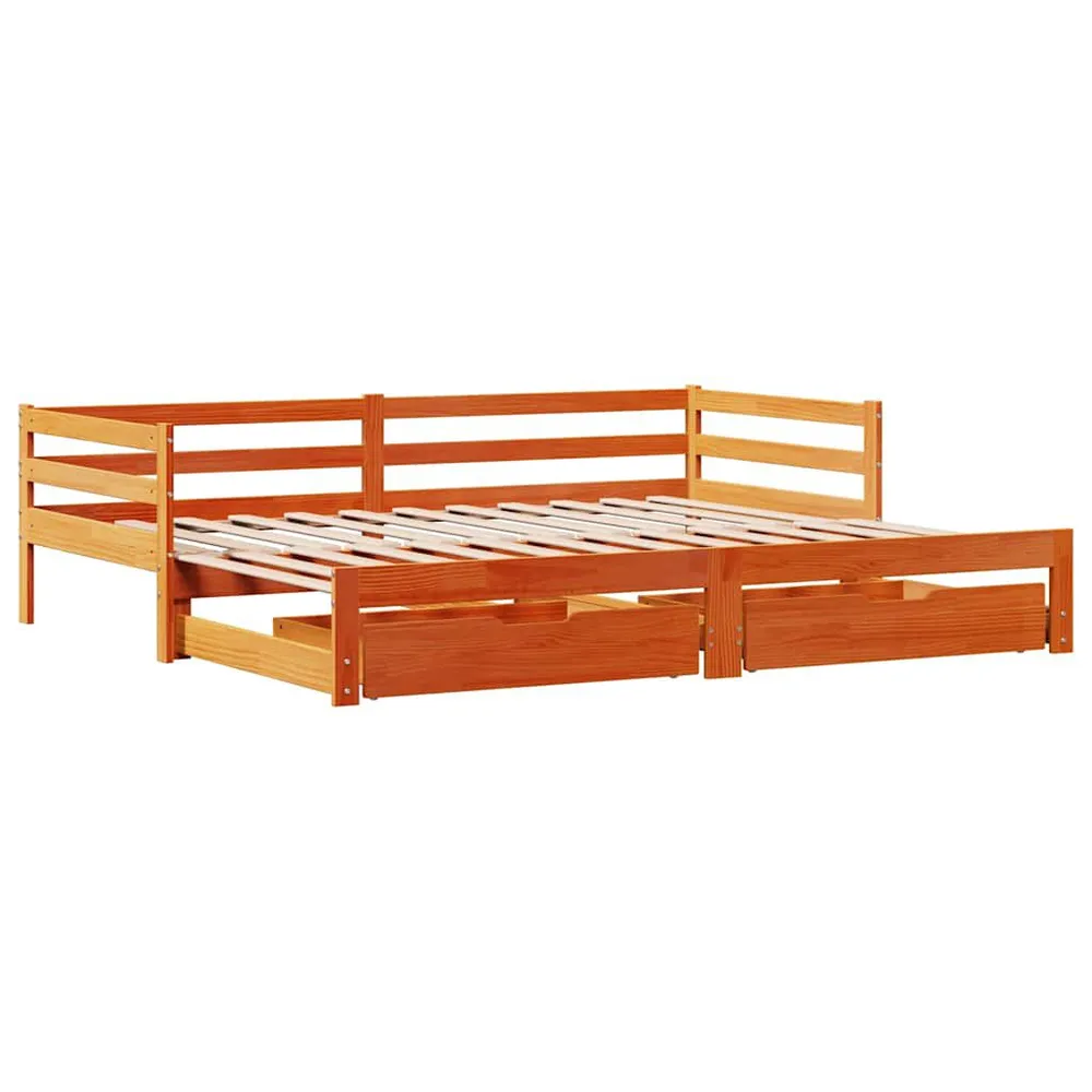 Poltrona Reclinável Sofá-cama com gavetão e gavetas 90x190 cm madeira de pinho