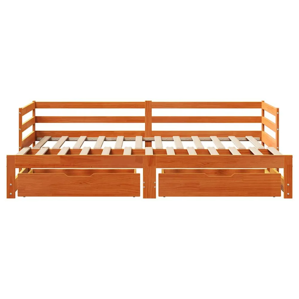 Poltrona Reclinável Sofá-cama com gavetão e gavetas 90x190 cm madeira de pinho