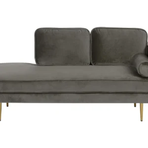 Prateleira Flutuante Chaise-longue à direita em veludo taupe MIRAMAS