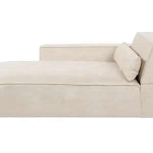 Puff de Armazenamento Right Hand Velvet Chaise Lounge Tom neutro HELLNAR