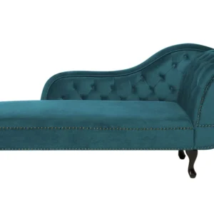 Rack para Eletrônicos Right Hand Chaise Lounge Pelúcia Teal NIMES