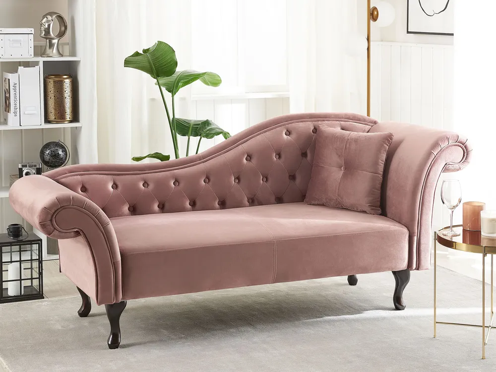 Right Hand Chaise Lounge Flanela Pink LATTES