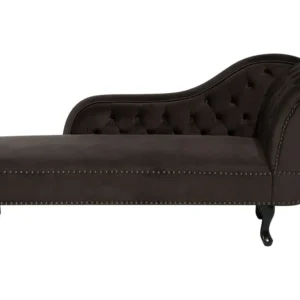 Right Hand Chaise Lounge Velvet Café NIMES para Assistir TV