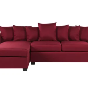 Right Hand Corner Sofa Dark Carmim VIKNA