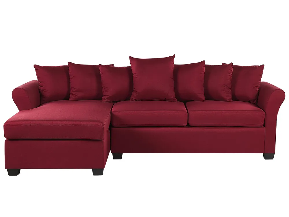 Right Hand Corner Sofa Dark Carmim VIKNA