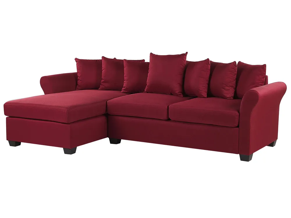 Right Hand Corner Sofa Dark Carmim VIKNA