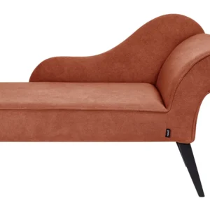 Right Hand Fabric Chaise Lounge Rubro BIARRITZ para Apartamento Pequeno