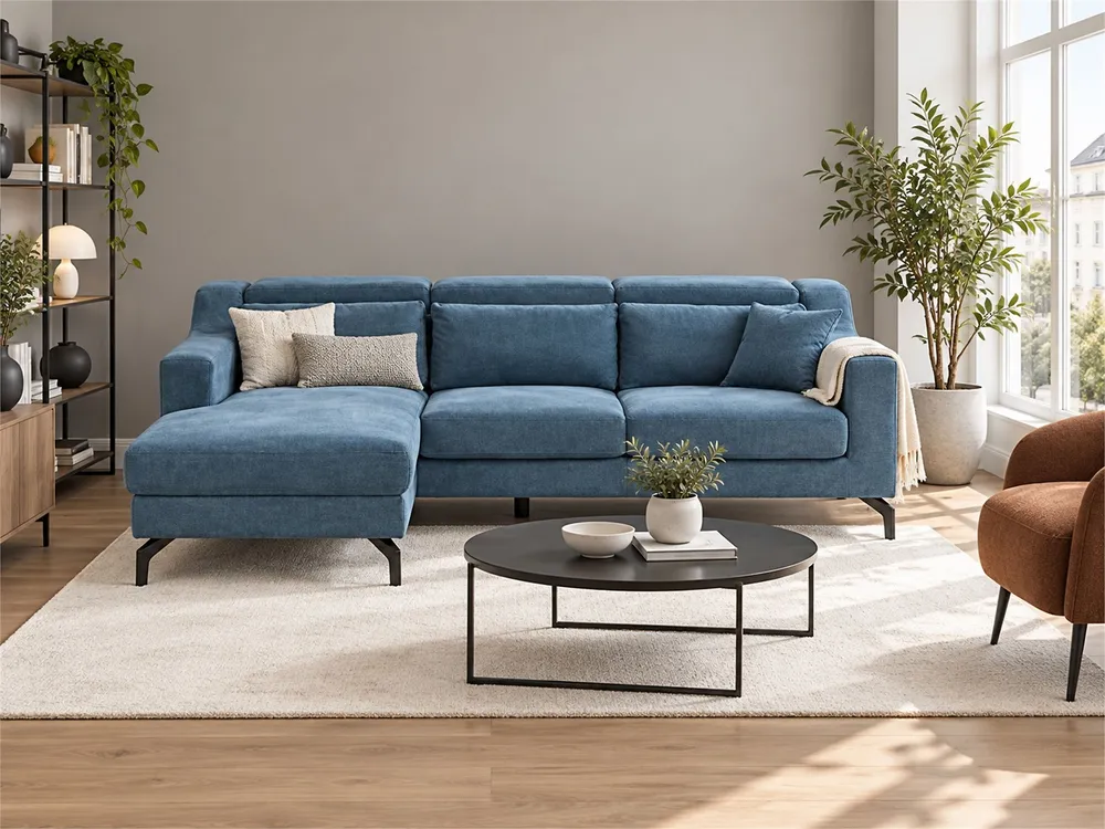 Right Hand Fabric Corner Sofa Anil GLOSLI
