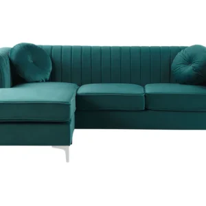 Right Hand Pelúcia Corner Sofa Green TIMRA