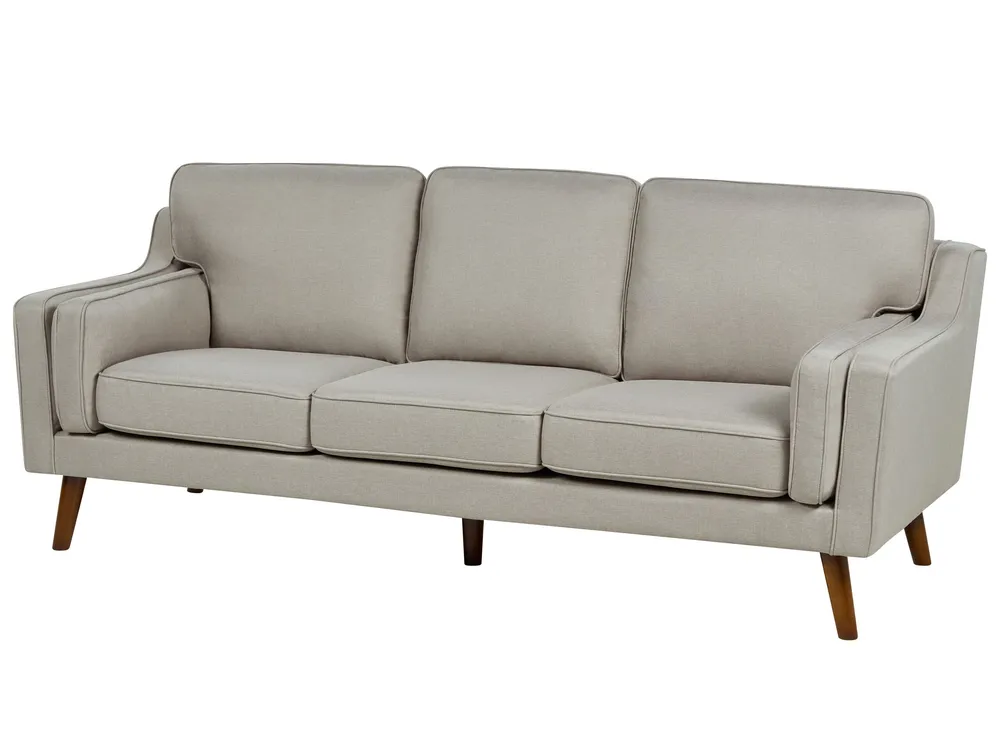 3 Seater Fabric Sofa Tom neutro LOKKA