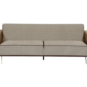 2.5 Seater Linen Sofa Light Marrom OSELO