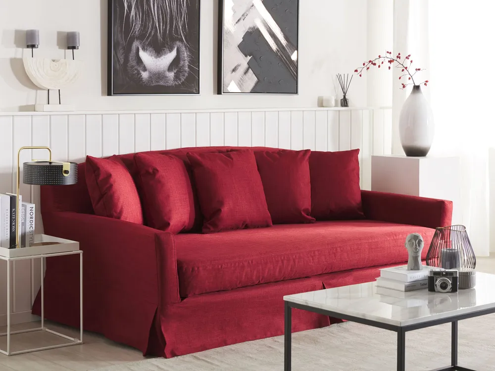 3 Seater Sofa Cover GILJA Carmim