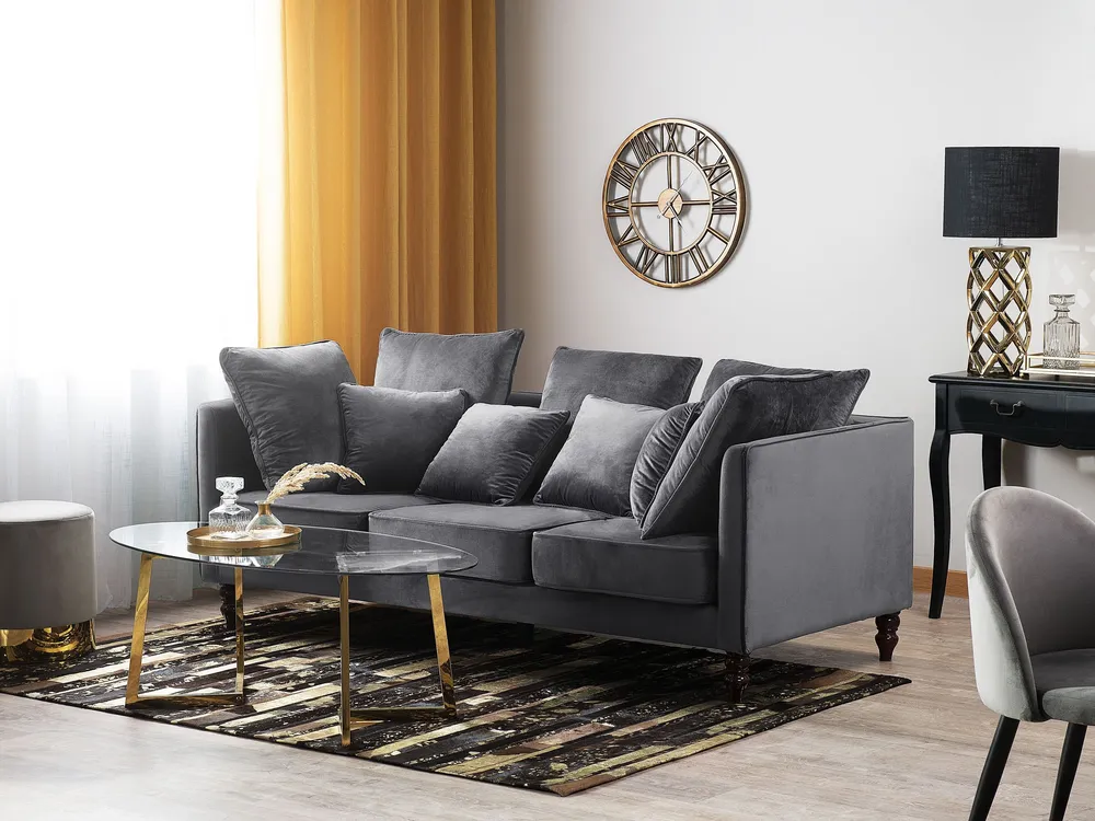 3 Seater Veludo Sofa Grey FENSTAD