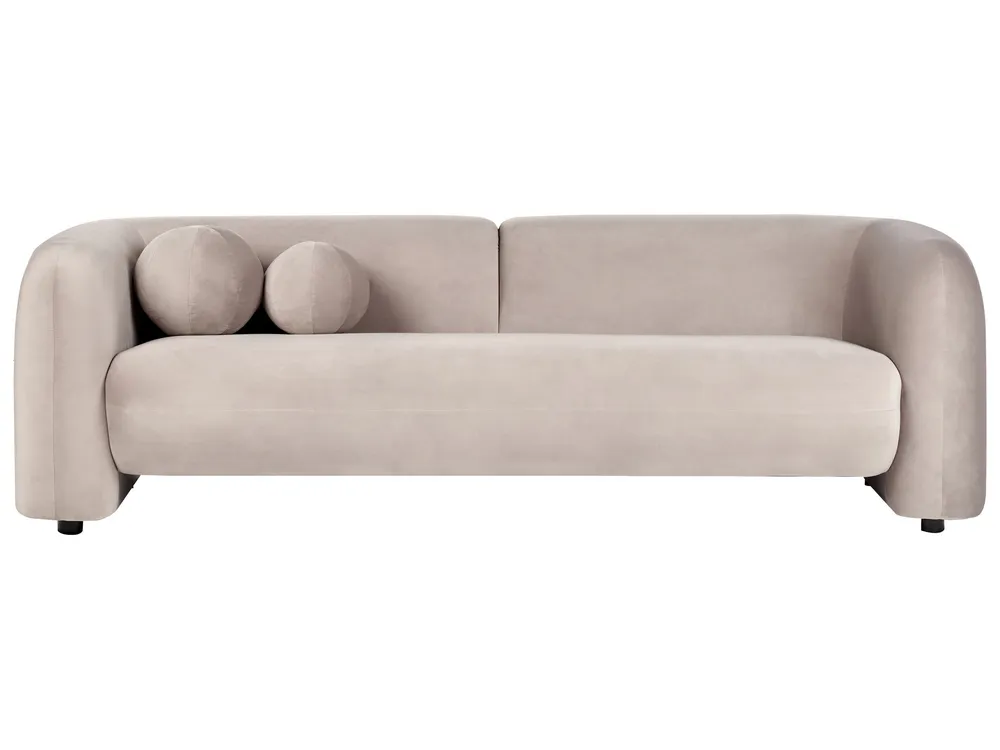 4 Seater Velvet Living Room Set Taupe LEIREN