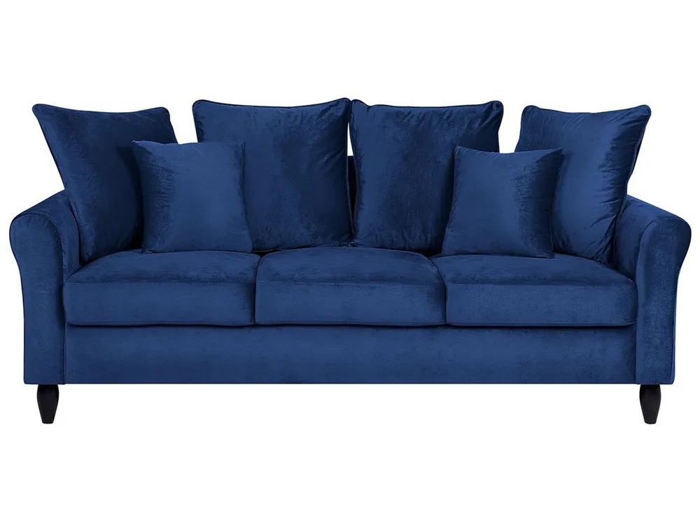 3 Seater Velvet Sofa Navy Marinho BORNHOLM