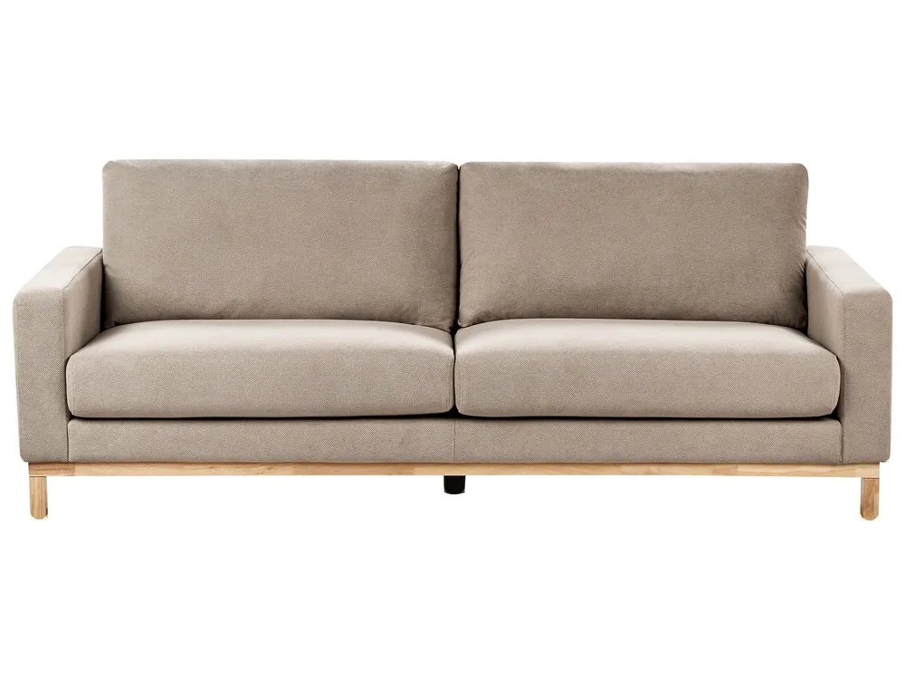 Sofá de Canto 3 Seater Fabric Sofa Taupe SIGGARD