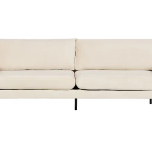 Sofá de Canto 3 Seater Velvet Sofa Light Cor creme VINTERBRO