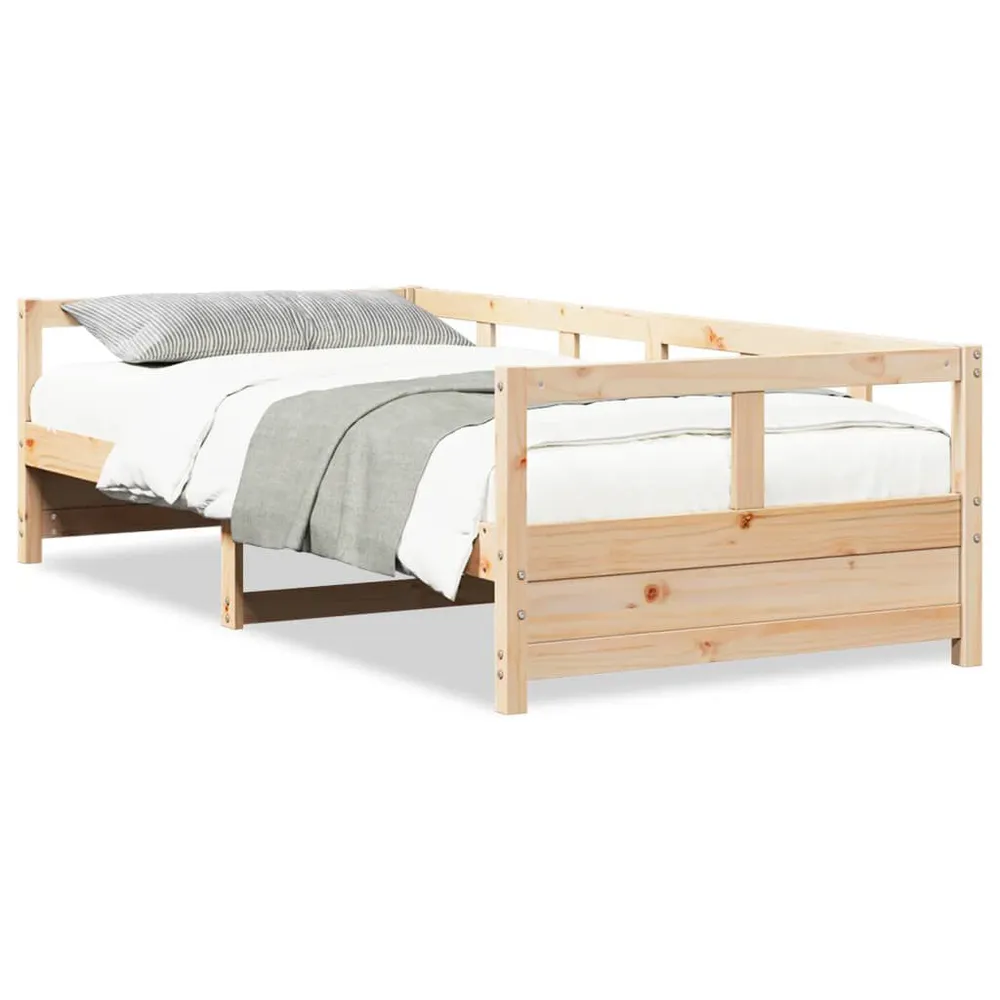 Sofá-cama 90x200 cm madeira de pinho maciç 3 Lugares