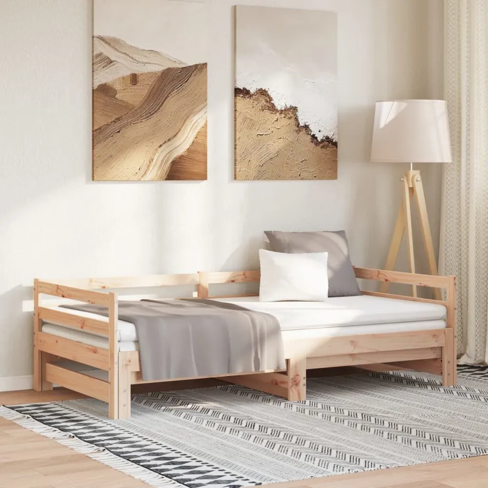 Sofá-cama com gavetão 90x200 cm madeira de pinho maciç para Apartamento Pequeno