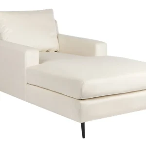 Velvet Chaise Lounge Beige GUERET