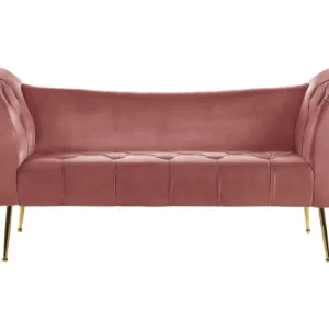 Velvet Chaise Lounge Pink NANTILLY