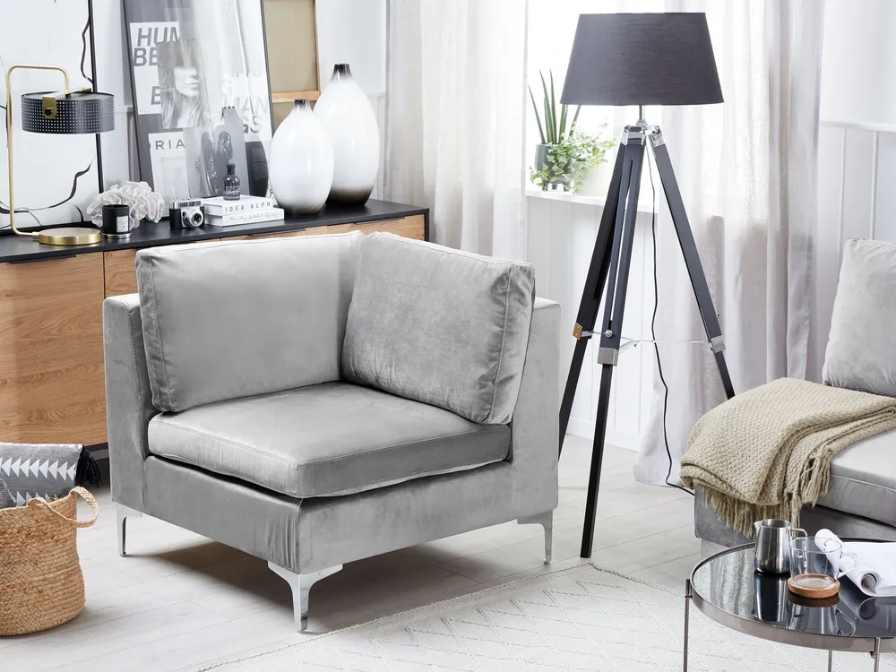 Velvet Corner Section Grey EVJA