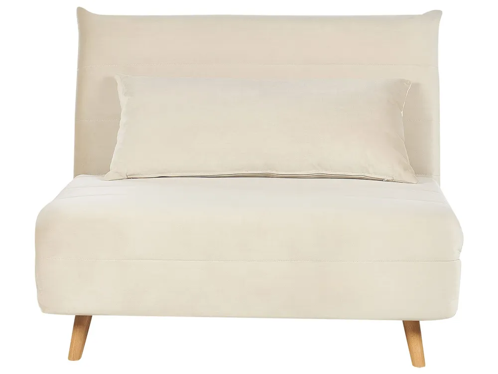 Velvet Sofa Bed Cream SETTEN