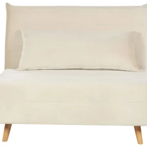 Velvet Sofa Bed Cream SETTEN